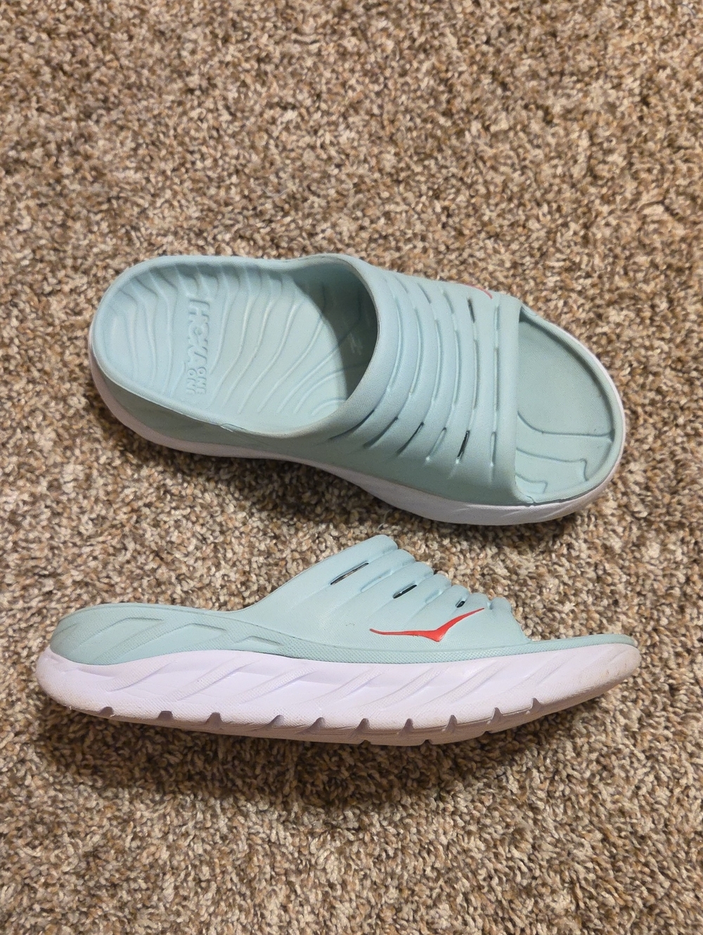 HOKA One One Ora Recovery Mint Slide Sandals